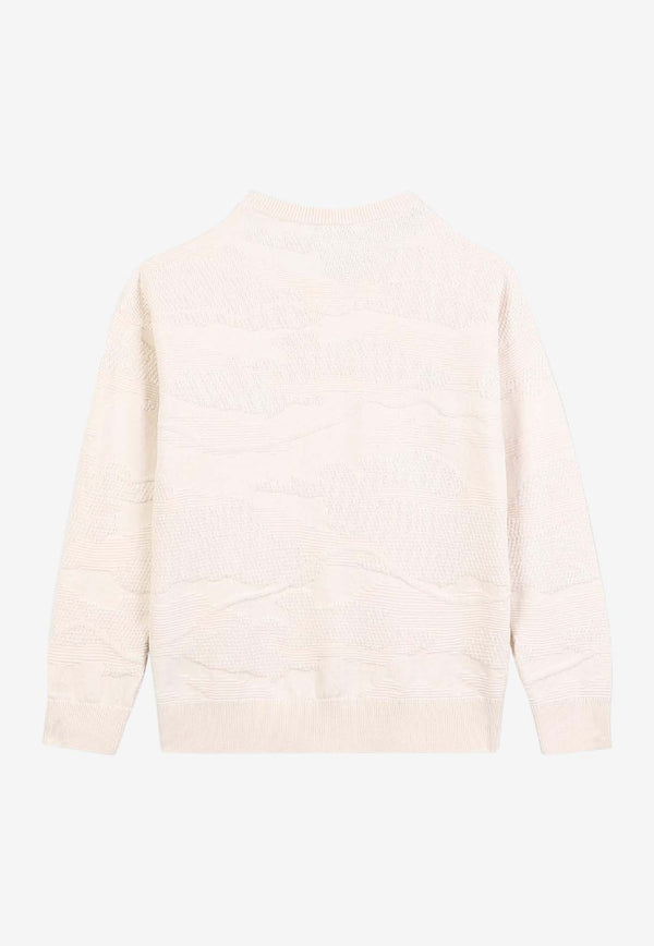 Hugo Boss Kids Boys Textured Jacquard Sweater Sand J52344/21C_SAND