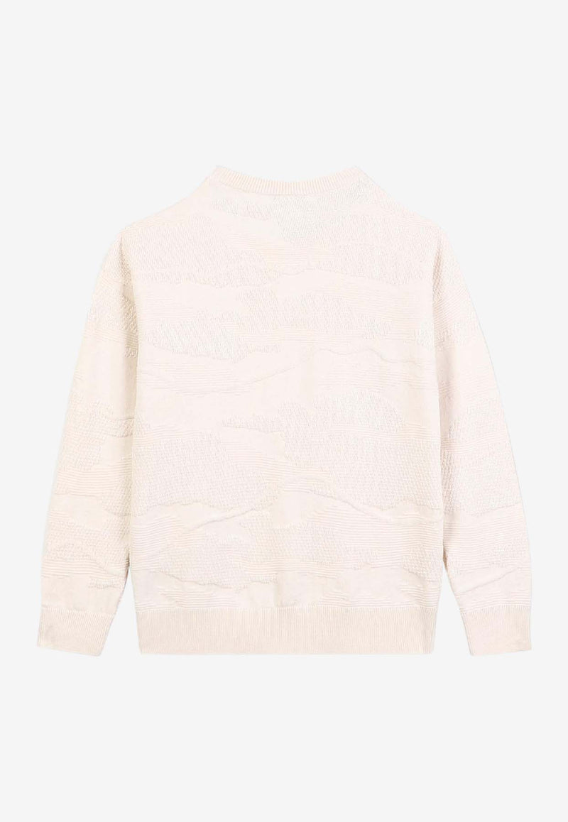 Hugo Boss Kids Boys Textured Jacquard Sweater Sand J52344/21C_SAND