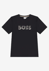 Hugo Boss Kids Boys Logo Print T-shirt Black J52358/09B_BLACK