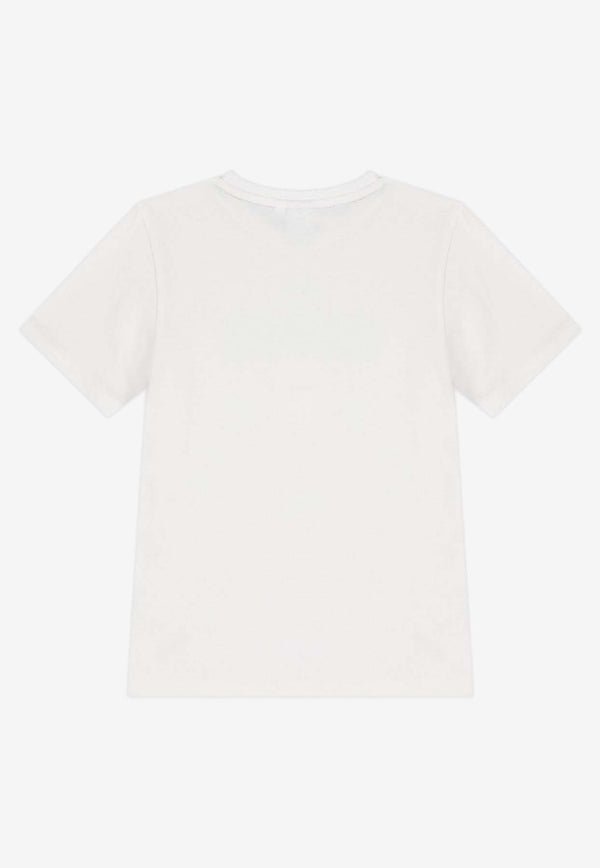 Hugo Boss Kids Boys Logo Print T-shirt White J52358/10P_WHITE