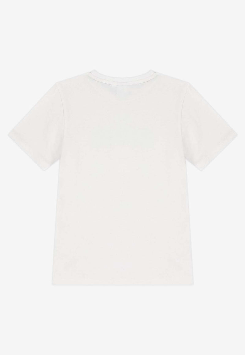 Hugo Boss Kids Boys Logo Print T-shirt White J52358/10P_WHITE