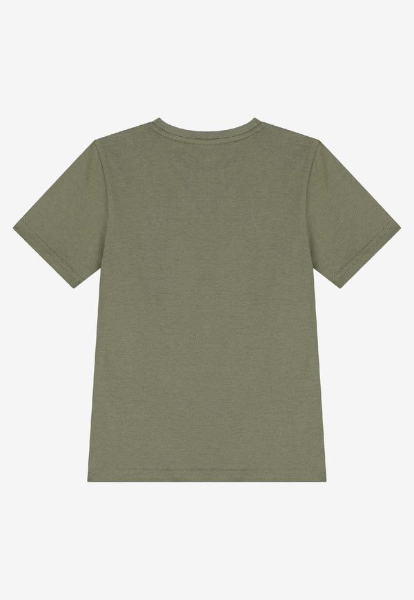 Hugo Boss Kids Boys Logo Print T-shirt Green J52358/724_GREEN