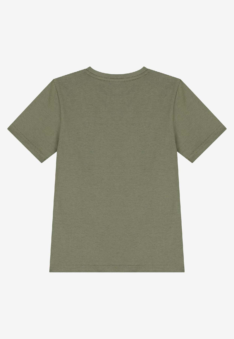 Hugo Boss Kids Boys Logo Print T-shirt Green J52358/724_GREEN