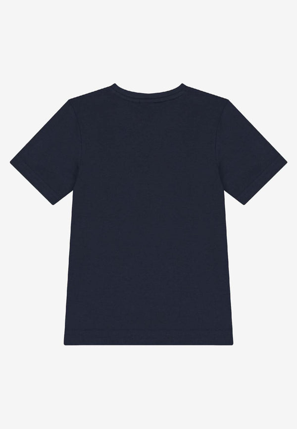 Hugo Boss Kids Boys Logo Print T-shirt Navy J52358/849_NAVY