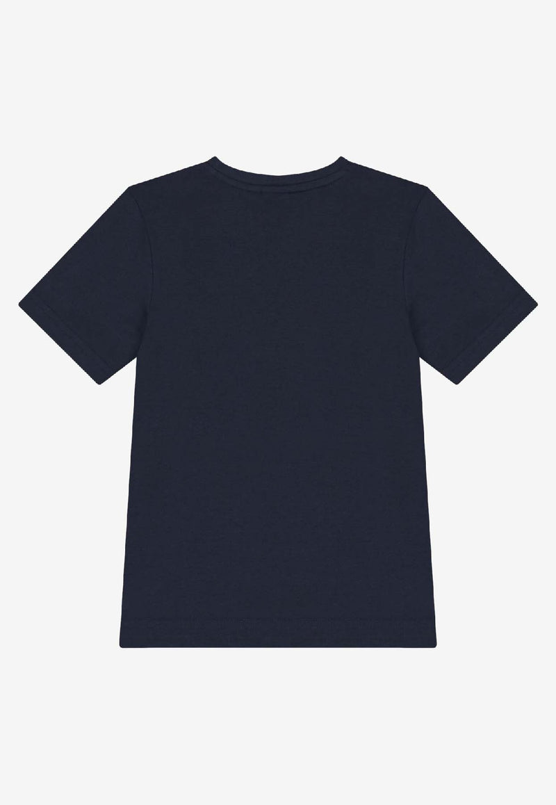 Hugo Boss Kids Boys Logo Print T-shirt Navy J52358/849_NAVY