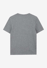 Hugo Boss Kids Boys Logo Print Jersey T-shirt Gray J52360/A46_GREY