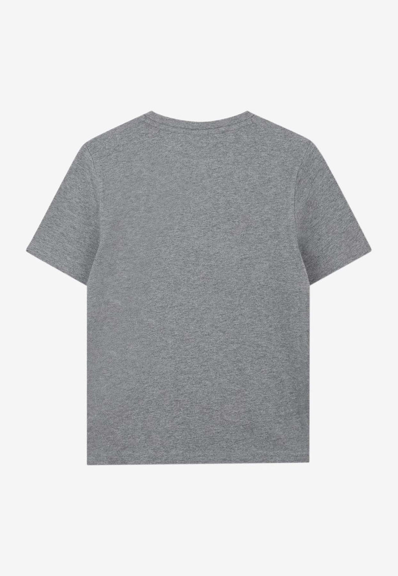 Hugo Boss Kids Boys Logo Print Jersey T-shirt Gray J52360/A46_GREY