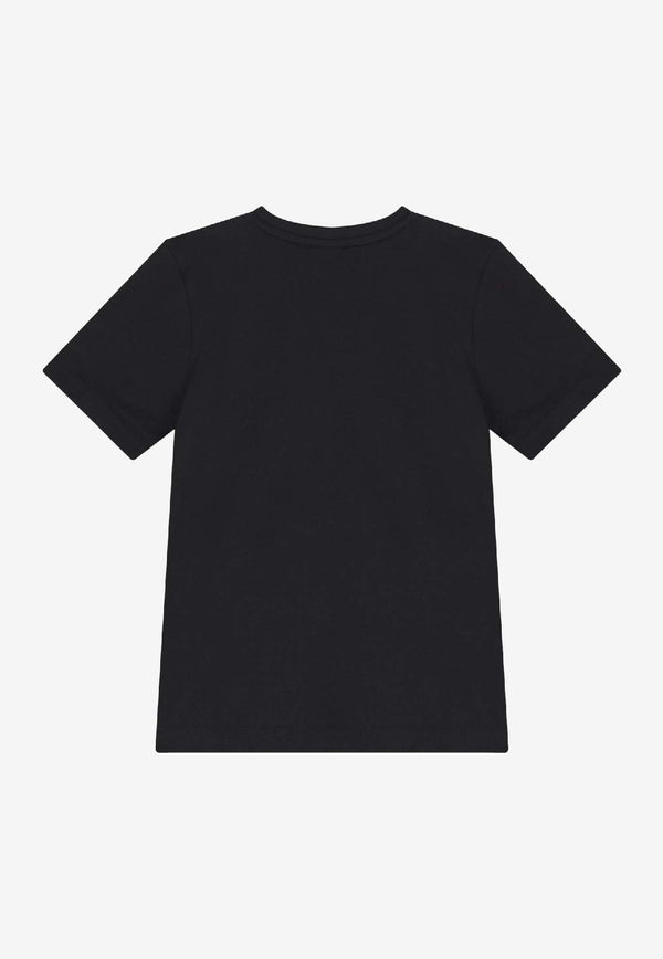 Hugo Boss Kids Boys Repeated Logo Print T-shirt Black J52366/09B_BLACK
