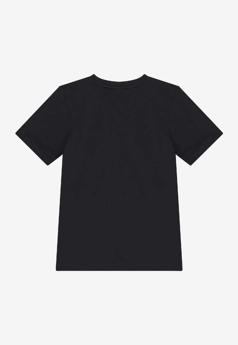 Hugo Boss Kids Boys Repeated Logo Print T-shirt Black J52366/09B_BLACK