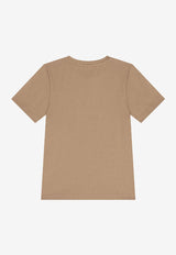 Hugo Boss Kids Boys Repeated Logo Print T-shirt Beige J52366/269_BEIGE
