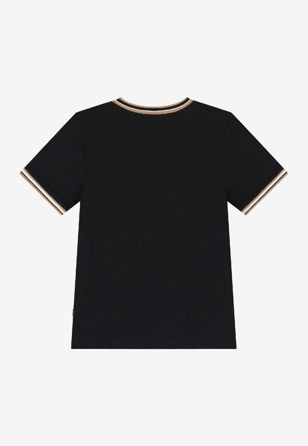 Hugo Boss Kids Boys Crewneck Logo T-shirt Black J52368/09B_BLACK