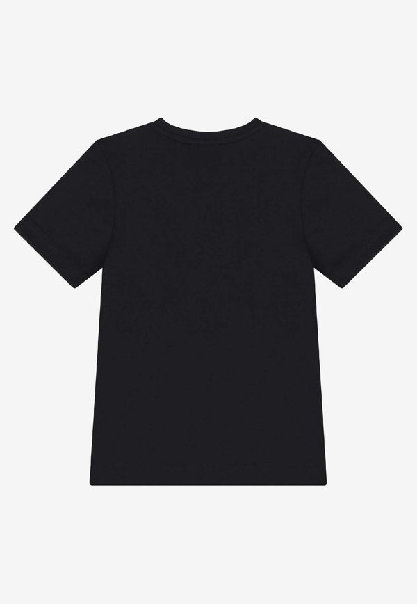 Hugo Boss Kids Boys Monogram Print T-shirt Black J52370/09B_BLACK