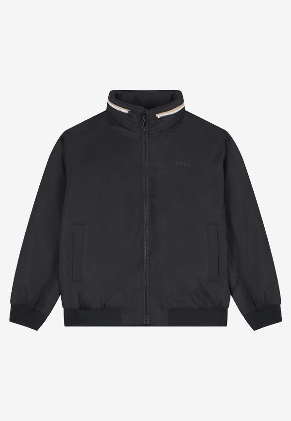 Hugo Boss Kids Boys Padded Hooded Jacket Black J52384/09B_BLACK