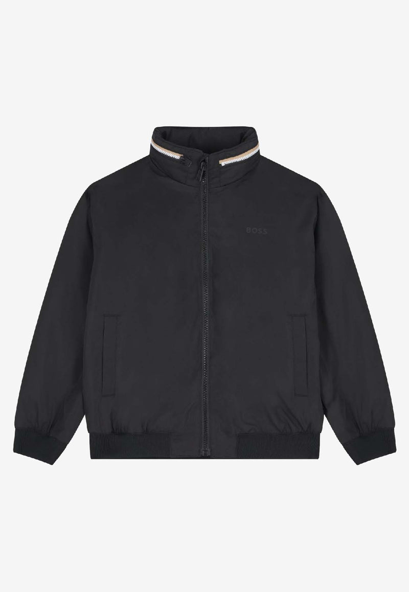 Hugo Boss Kids Boys Padded Hooded Jacket Black J52384/09B_BLACK