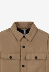 Hugo Boss Kids Boys Quilted Puffer Jacket Beige J52392/269_BEIGE