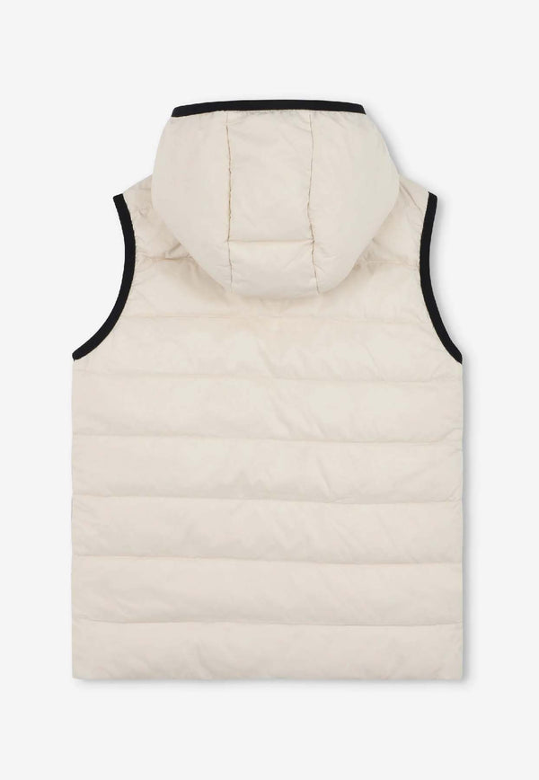 Hugo Boss Kids Boys Reversible Padded Vest with Hood Sand J52395/21C_SAND