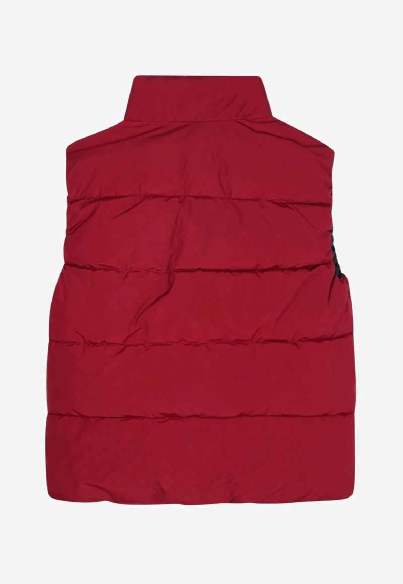 Hugo Boss Kids Boys Logo Print Padded Vest Red J52397/96D_RED