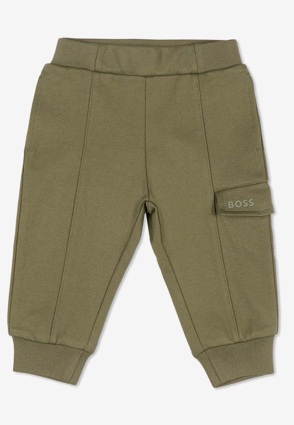 Hugo Boss Kids Baby Boys Logo Track Pants Green J52436/724_GREEN