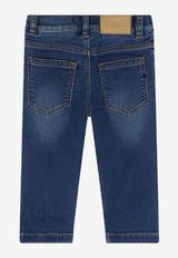 Hugo Boss Kids Baby Boys Logo Patch Faded Jeans Denim J52439/Z07_DENIM