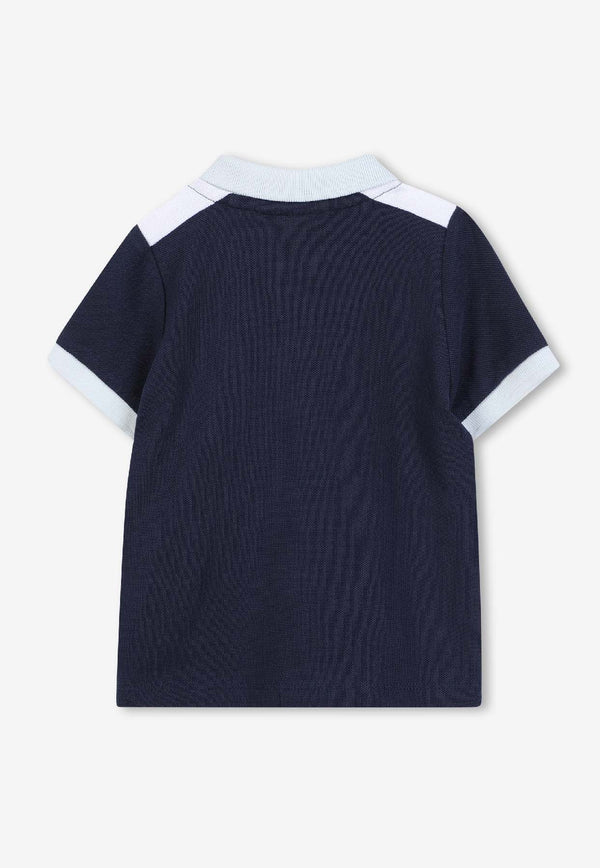 Hugo Boss Kids Baby Boys Colorblocked Logo Polo T-shirt Navy J52450/849_NAVY