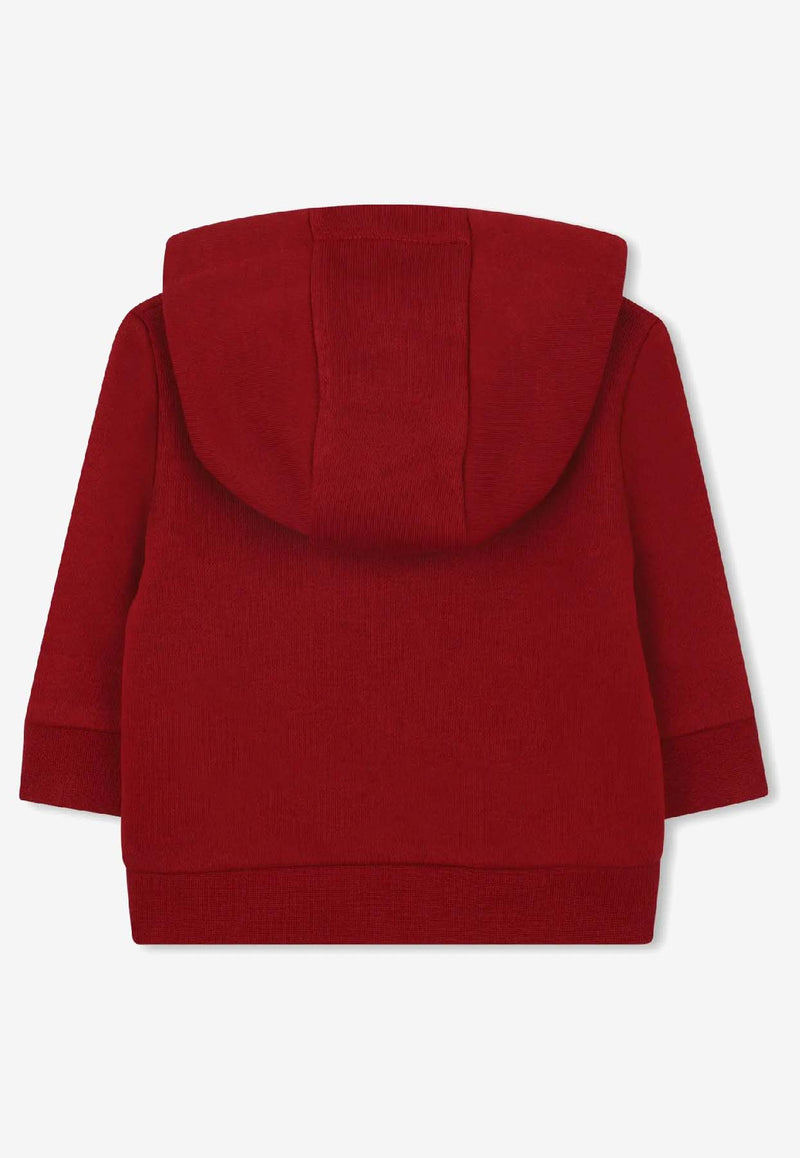 Hugo Boss Kids Baby Boys Checkerboard Logo Hoodie Red J52461/96D_RED