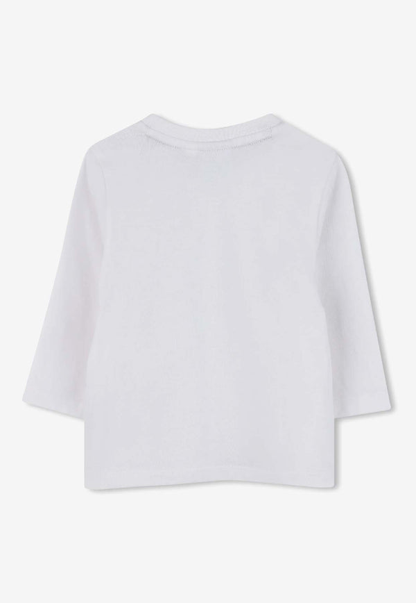 Hugo Boss Kids Baby Boys Long-Sleeved Logo T-shirt White J52463/10P_WHITE