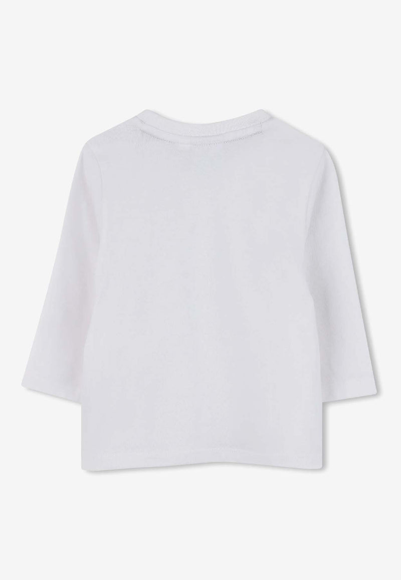 Hugo Boss Kids Baby Boys Long-Sleeved Logo T-shirt White J52463/10P_WHITE