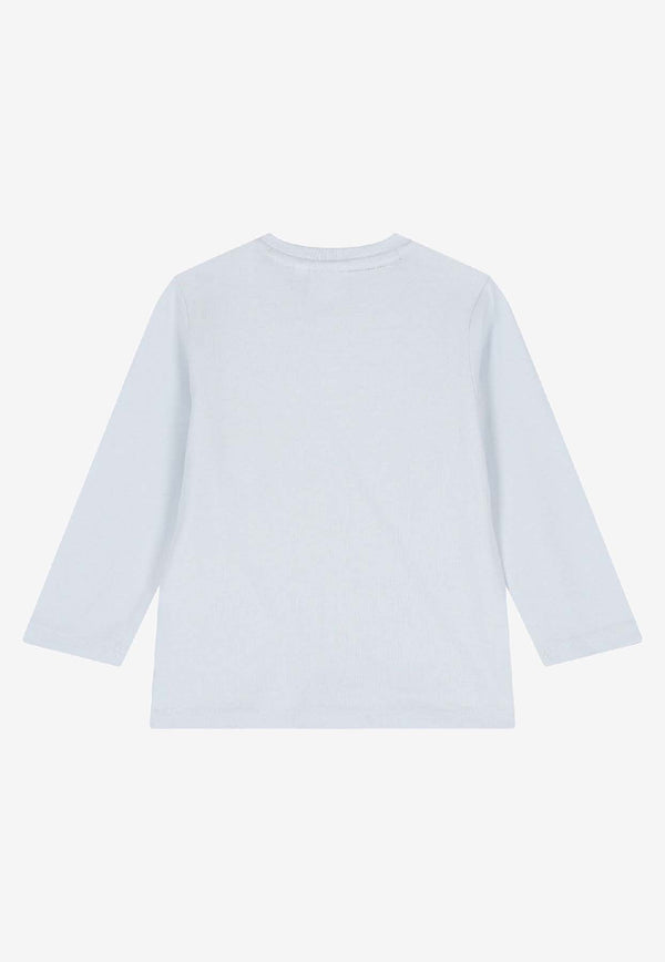 Hugo Boss Kids Baby Boys Long-Sleeved Logo T-shirt Light Blue J52463/791_LIGHT BLUE