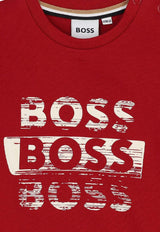 Hugo Boss Kids Baby Boys Long-Sleeved Logo T-shirt Red J52463/96D_RED