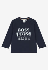 Hugo Boss Kids Baby Boys Long-Sleeved Logo T-shirt Navy J52466/849_NAVY