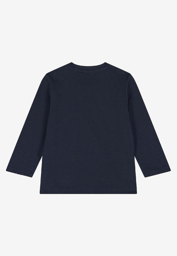 Hugo Boss Kids Baby Boys Long-Sleeved Logo T-shirt Navy J52466/849_NAVY