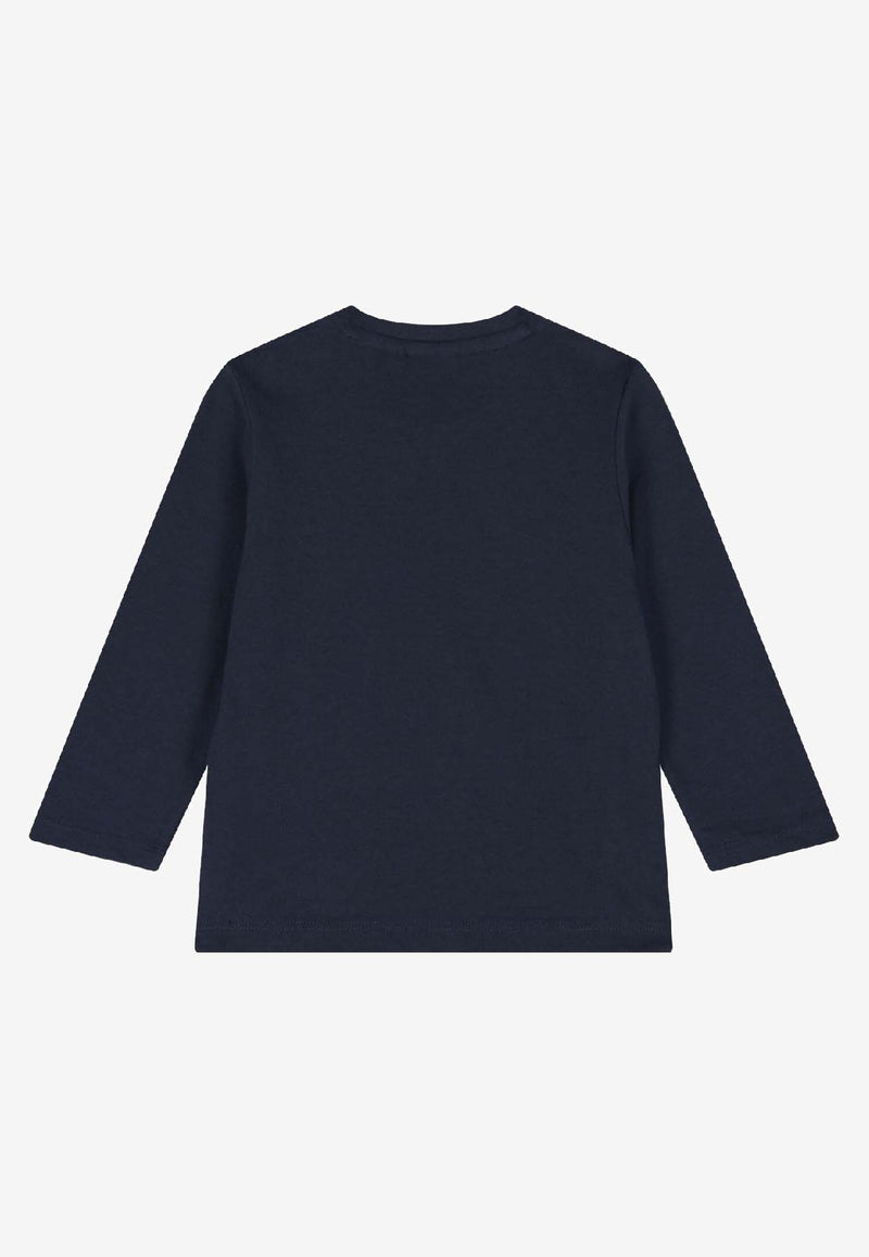 Hugo Boss Kids Baby Boys Long-Sleeved Logo T-shirt Navy J52466/849_NAVY