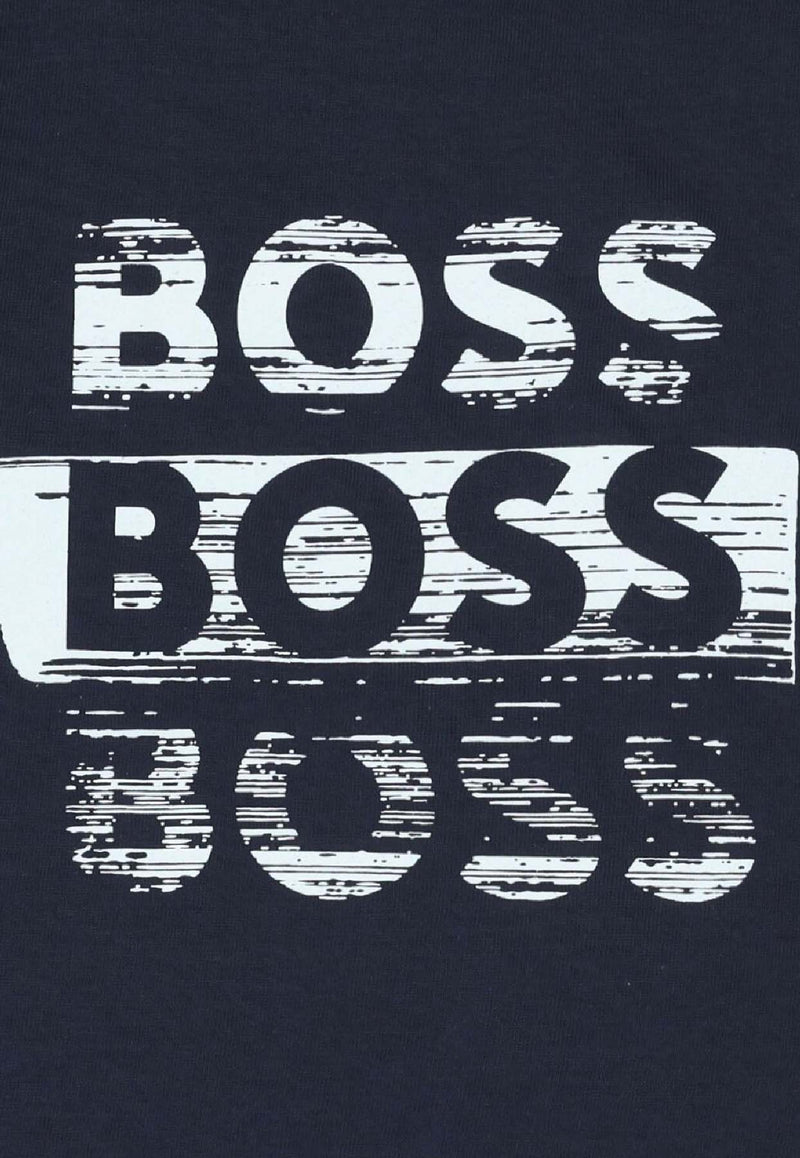 Hugo Boss Kids Baby Boys Long-Sleeved Logo T-shirt Navy J52466/849_NAVY