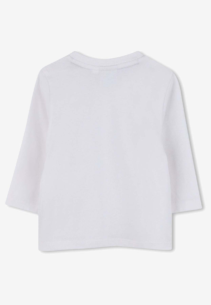 Hugo Boss Kids Baby Boys Long-Sleeved Logo T-shirt White J52467/10P_WHITE