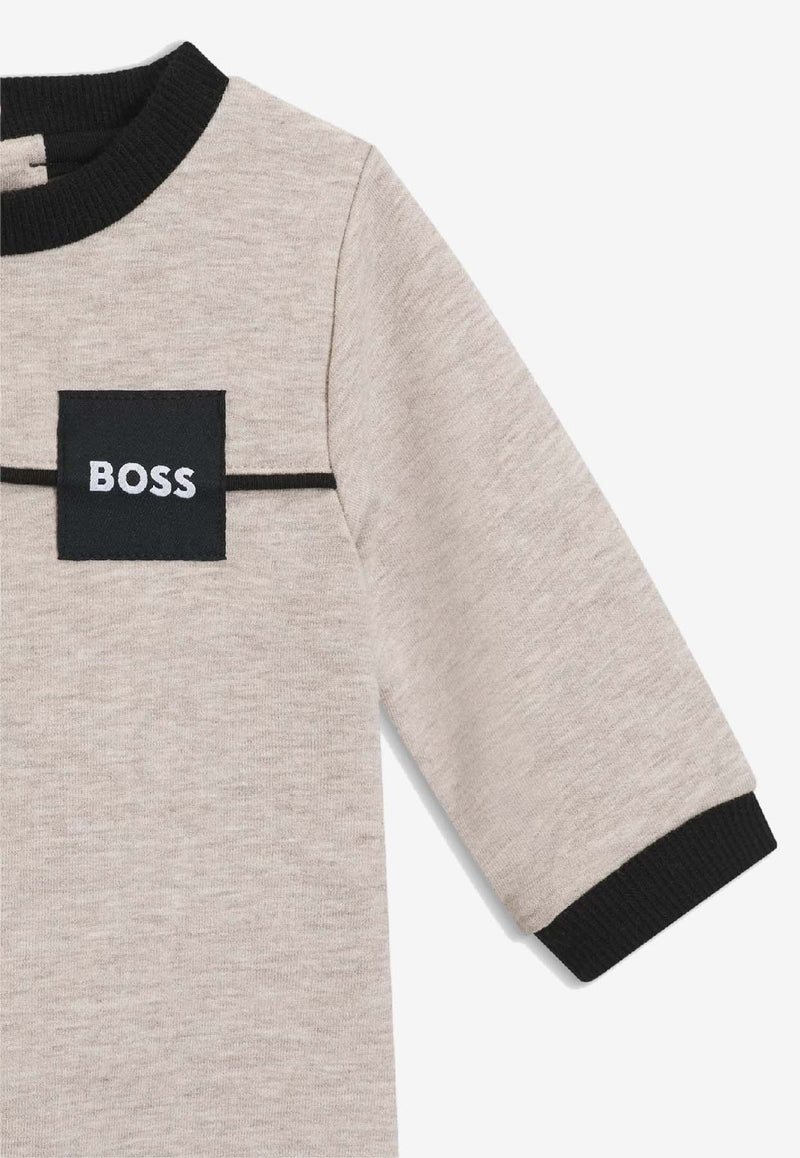 Hugo Boss Kids Baby Boys Logo Patch Onesie Gift Set - Set of 2 Off-white J52487/B51_OFF-WHITE