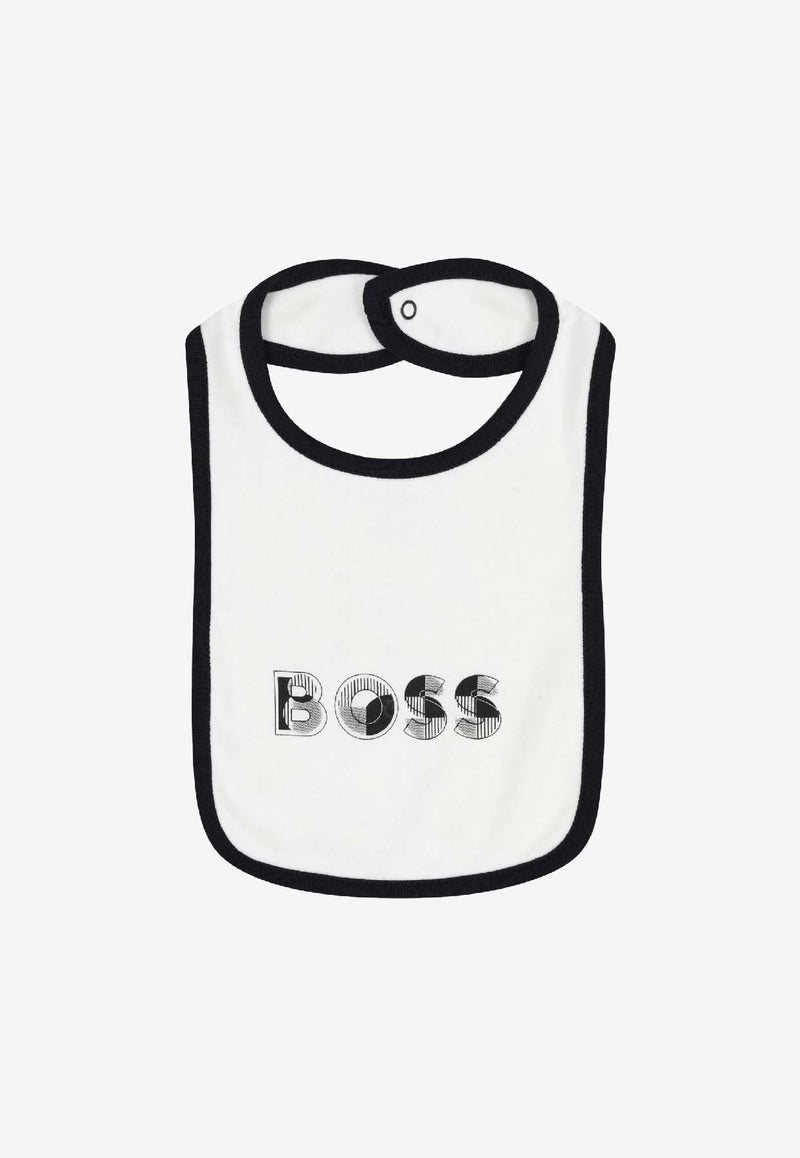 Hugo Boss Kids Baby Boys Logo Print Onesie Gift Set - Set of 3 White J52490/10P_WHITE