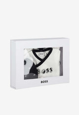 Hugo Boss Kids Baby Boys Logo Print Sleepsuit Gift Set - Set of 3 White J52492/10P_WHITE