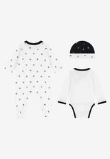 Hugo Boss Kids Baby Boys Logo Print Sleepsuit Gift Set - Set of 3 White J52492/10P_WHITE