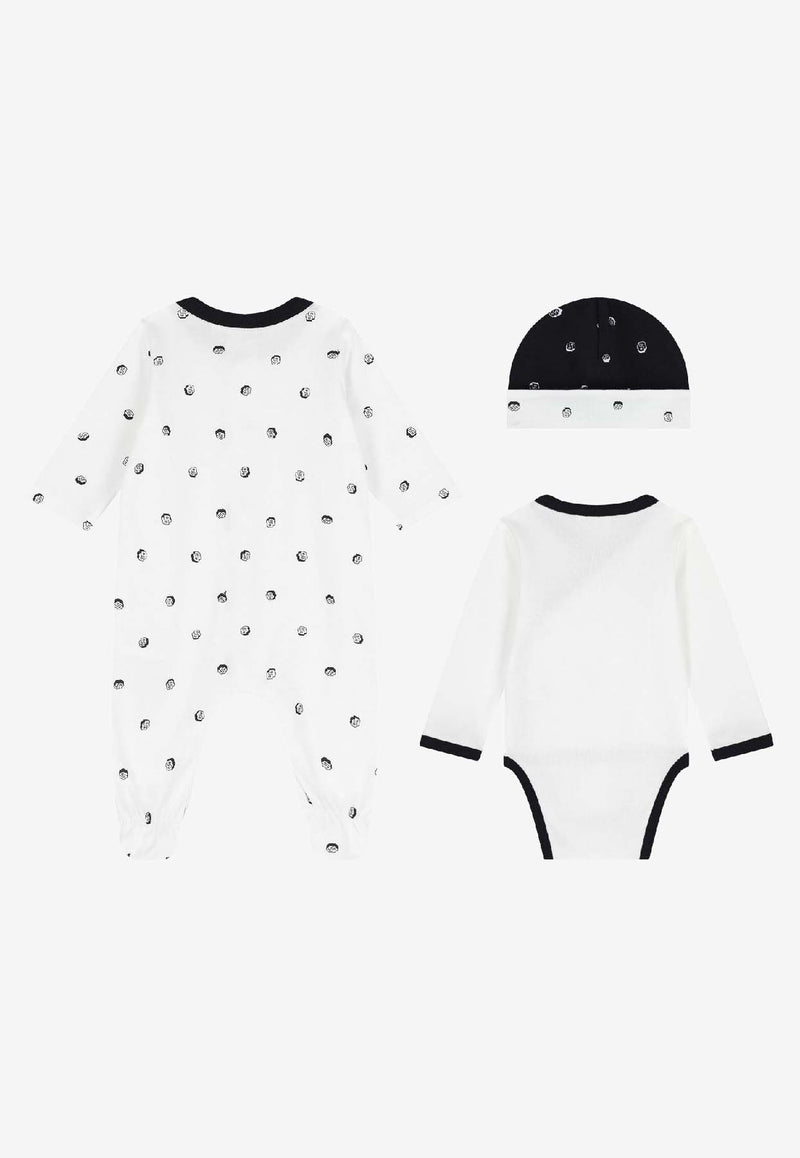 Hugo Boss Kids Baby Boys Logo Print Sleepsuit Gift Set - Set of 3 White J52492/10P_WHITE