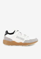 Hugo Boss Kids Boys Low-Top Logo Sneakers White J52555/10P_WHITE