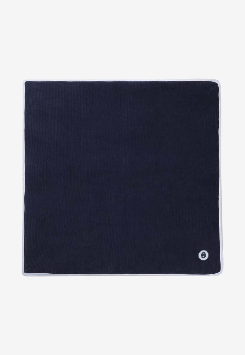 Hugo Boss Kids Baby Boys Logo Patch Corduroy Blanket Navy J52594/849_NAVY