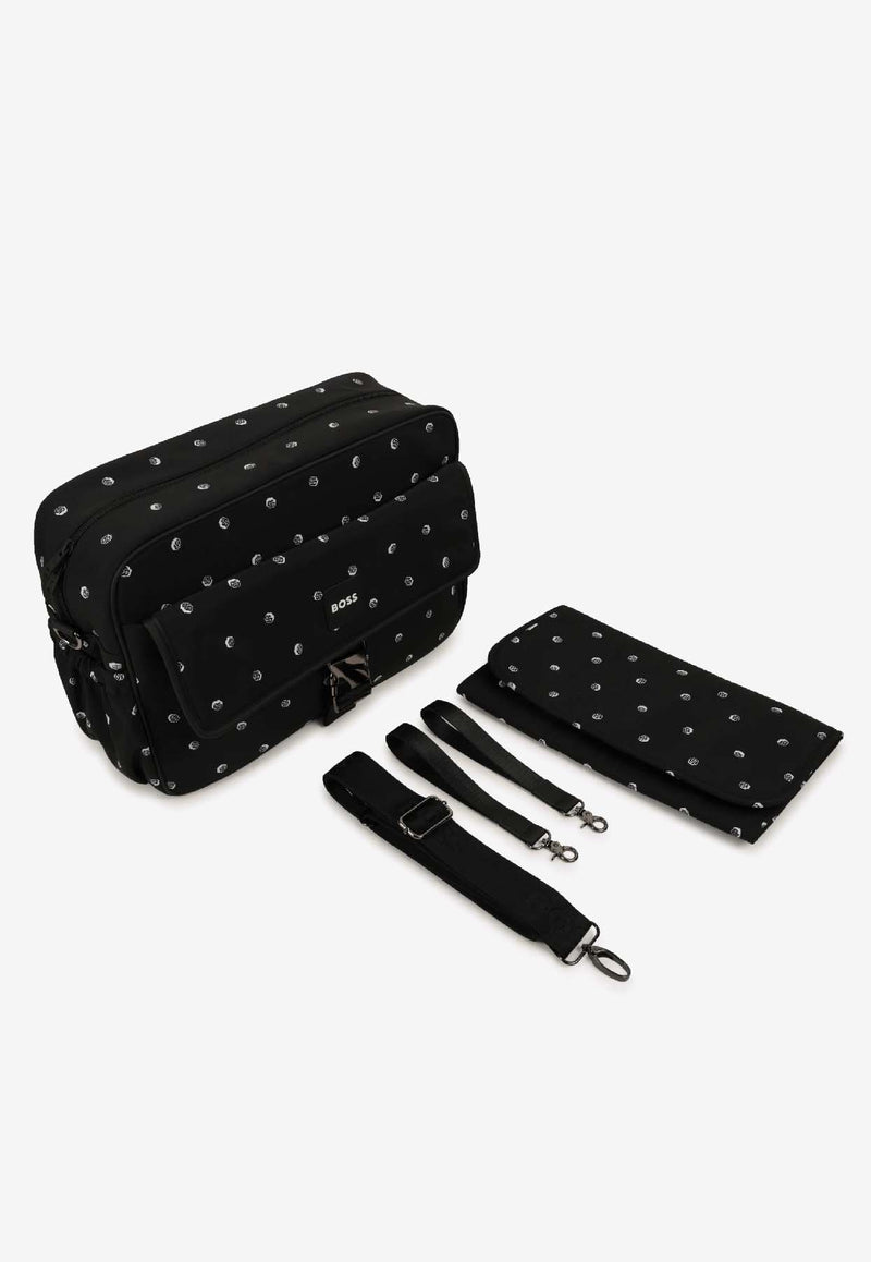 Hugo Boss Kids Baby Boys Monogram Changing Bag Black J52606/09B_BLACK