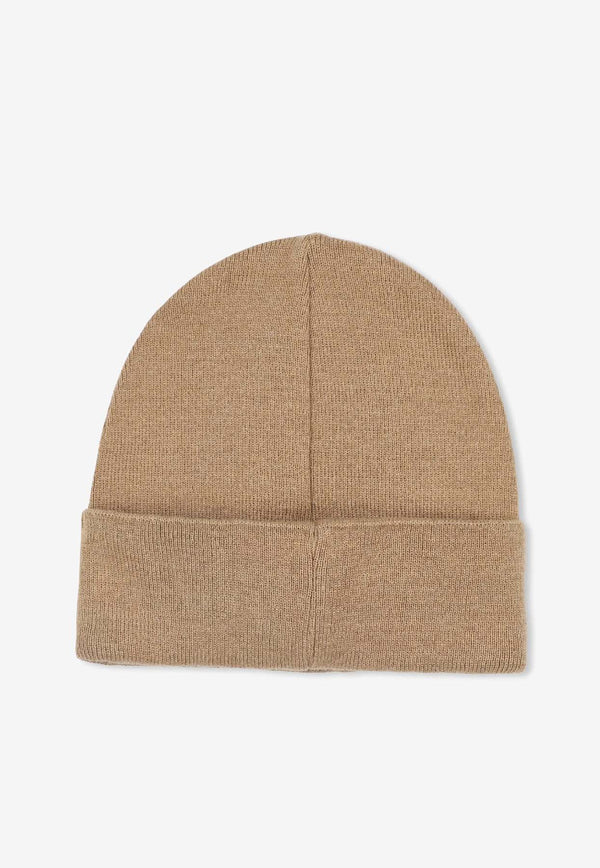 Hugo Boss Kids Boys Contrasting Logo Beanie Beige J52617/269_BEIGE