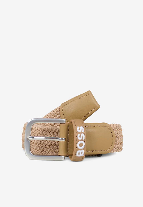 Hugo Boss Kids Boys Braided Belt Beige J52632/269_BEIGE