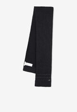Hugo Boss Kids Boys Cable-Knit Scarf Black J52634/09B_BLACK