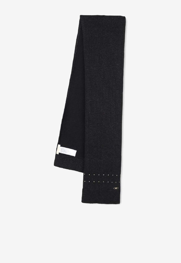 Hugo Boss Kids Boys Cable-Knit Scarf Black J52634/09B_BLACK