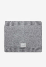 Hugo Boss Kids Boys Logo Patch Snood Gray J52667/A46_GREY