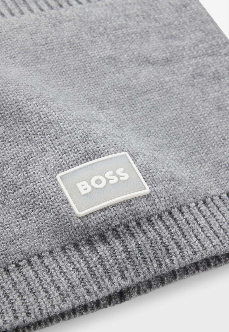 Hugo Boss Kids Boys Logo Patch Snood Gray J52667/A46_GREY