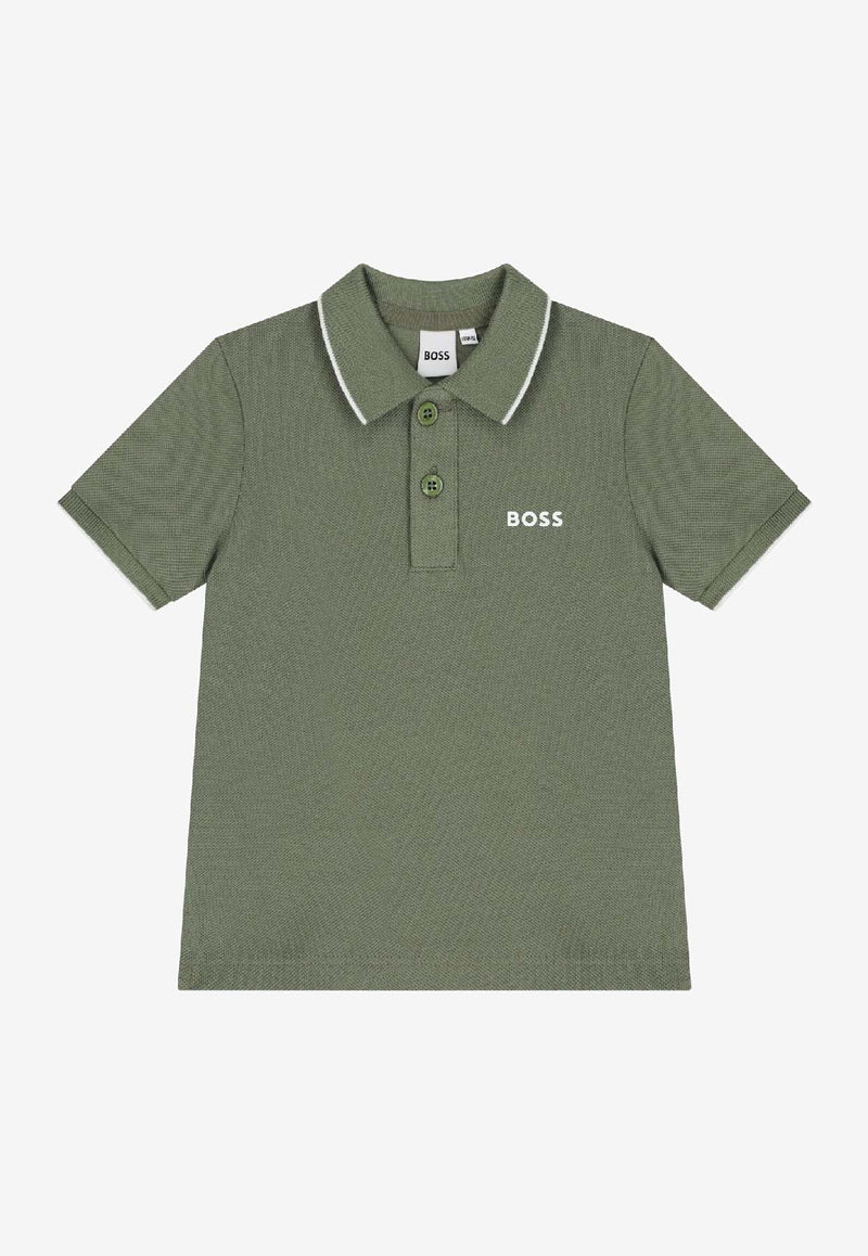 Hugo Boss Kids Baby Boys Logo Polo T-shirt Green J52713/724_GREEN