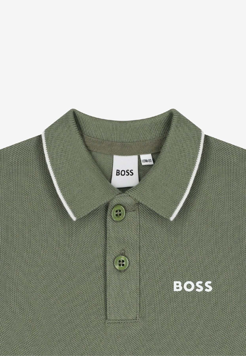 Hugo Boss Kids Baby Boys Logo Polo T-shirt Green J52713/724_GREEN